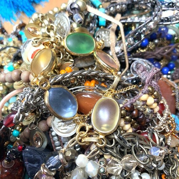 Boho Chic Jewelry Bulk Lot – 1 LB Bundle Of Wearable Jewelry Mixed Styles - Picture 3 of 8